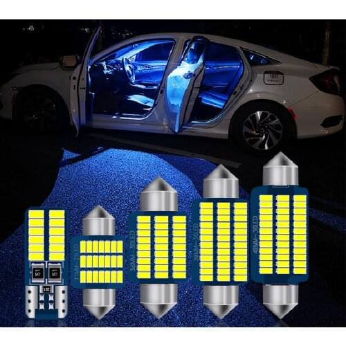1PC LED Interior Car Lights 12V T10 W5W 42MM 39MM 36MM 31MM Signal Lamp Dome Reading Light Trunk Lamp License Plate Bulb Auto