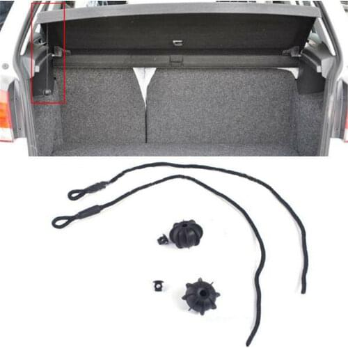 1pc Car Vehicle Parcel Shelf String Strap Cord Rope Black For MK6 R20