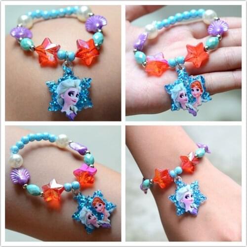 10PCS Disney Princess Frozen Party Favor Anan Elsa Bracelets Baby Shower Girl Party Gift Kids Cute Souvenir