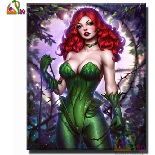 100% Full Round 5D DIY Diamond Painting Vine Sexy Fairy Embroidery Rhinestone pictures Diamond Painting Cross Stitch Mosaic