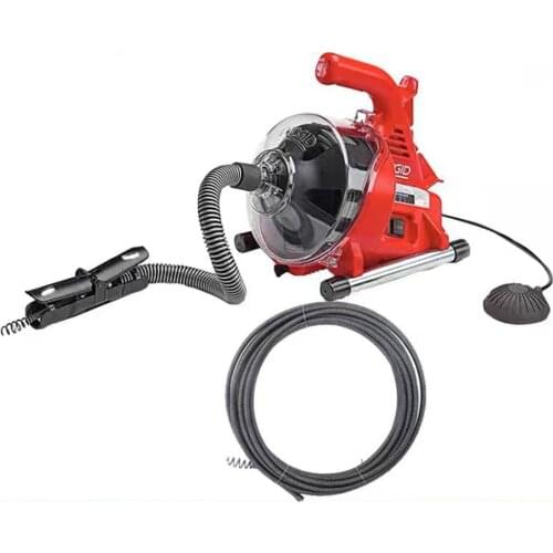 220V Autofeed Electric Sewer Pipe Dredging Machine Toilet Kitchen 19-38MM Pipe Cleaning Machine Pipe Dredger Drain Cleaner 120W