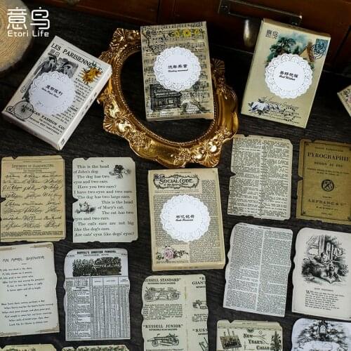 24Pcs/Bag Vintage Book Memories Letter Paper Sticker Package DIY Diary Journal Decoration Sticker Album Scrapbooking