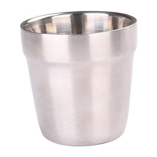 304 stainless steel double picnic portable cups fishing barbecue water bottle camping mug utensils kitchen Wine Glass