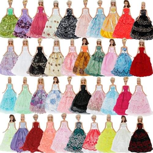 5PCS/Set Random Doll Clothes For Barbies Evening Dress Handmade Fashion Accessories Fit Barbie Doll,11.8 Inch,BJD Doll,Girl Toys