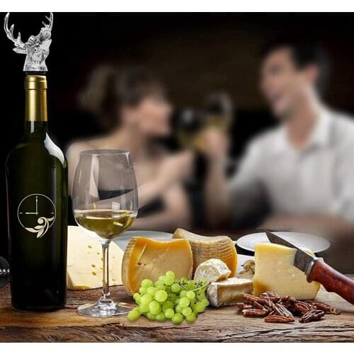 Zinc Alloy Deer Stag Head Wine Pourer Unique Wine Bottle Stoppers Wine Aerators Bar Tools CNIM Hot