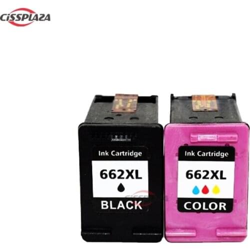 CISSPLAZA 2pcs Ink Cartridge compatible for HP662 662XL for Deskjet 1015 1515 2515 2540 2545 2645 3515 3545 4510 4515 4518