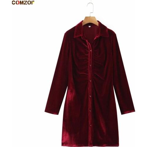 Модные платья-рубашки COMZOF China At AliExpress