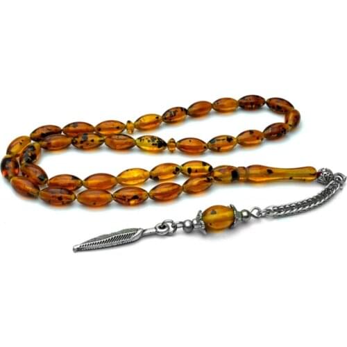 Islamic Tasbih Muslim Rosary Beads 33 Prayer Rosary For Men Bracelet For Men Accessory amber oltu amber stone Handmade Turkey