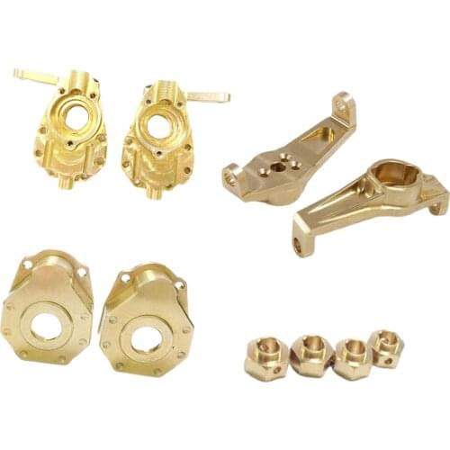 Brass Upgrade Parts for -4 4WD RC Cars Hexes Portal Cover Accessories