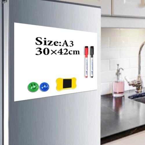 YIBAI Magnetic board kids A3 29.7*42cm Flexible Fridge Refrigerator Magnetic Whiteboard Drawing Message Board With Free Gift