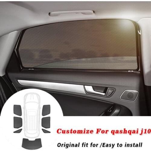 For kids Magnetic Car Sun Shade UV Protection Sunshade Car Curtain Car Side Windows Sun Visor For Nissan Qashqai J10 2008-2015