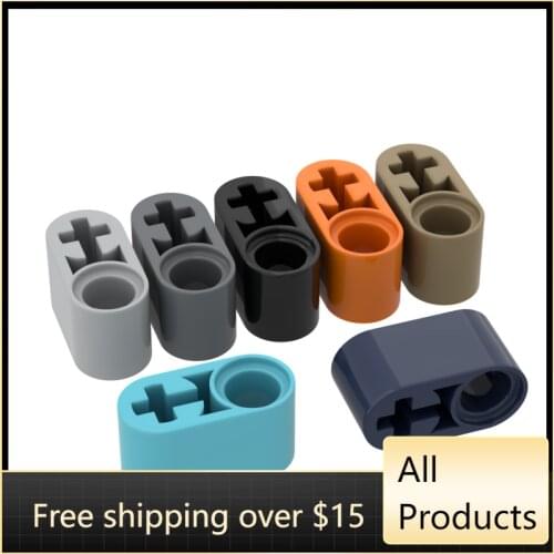 10PCS High-Tech Assemble Particle 60483 1x2 With Shaft Building Blocks Kit Part Idea DIY Toys For Children Birthday Gifts