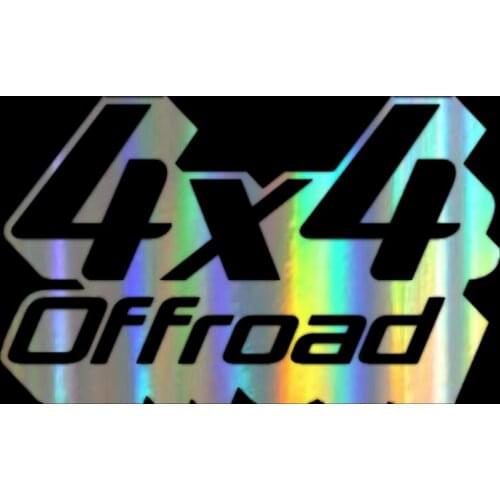 Window Sticker 19.5*12cm 4X4 Off Road Funny Sticker On window Motorcycle Reflective Laser Decals Sticker Vinly window Styling