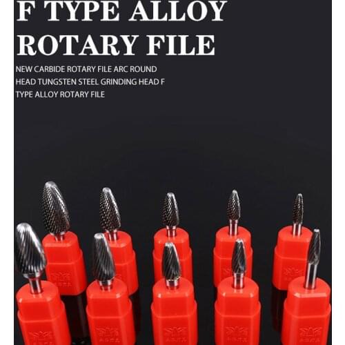 New Professional Carbide Rotary File Arc Round Head Tungsten Steel Grinding Head F Type Alloy Single Grain Rotary File
