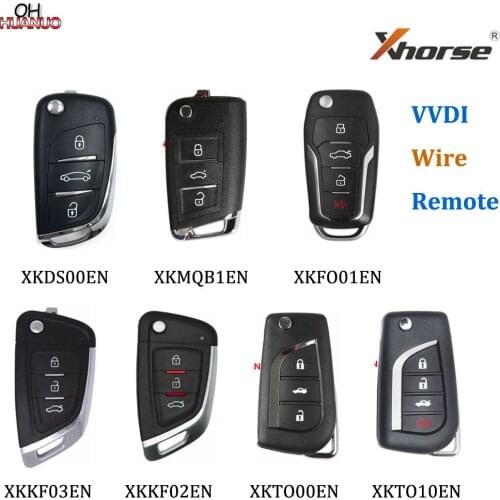 Original XHORSE Wire Remote Key XKDS00EN XKFO01EN XKMQB1EN XKKF02EN XKTO10EN 3/4 Buttons Work With Xhorse VVDI Tools