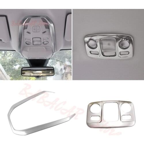 Stainless Steel Front Rear Reading Light Lamp Decoration Trim Frame Cover For Peugeot 3008 GT 5008 2nd 2017 2018 Car Styling