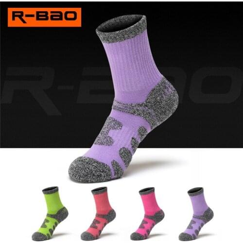 R-BAO Brand High Quality 1 Pairs Women Wicking Cushion Outdoor Sport Socks for Hiking Walking Running Climbing Skiing Socks