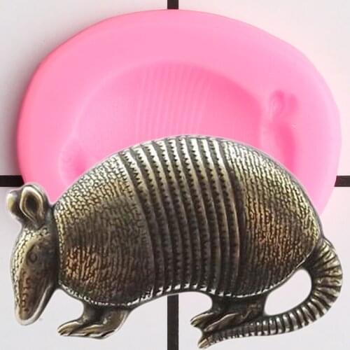 Armadillo Silicone Molds Mouse Cupcake Topper Fondant Mold DIY Cake Decorating Tools Candy Polymer Clay Chocolate Gumpaste Mould