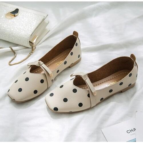 Flat Shoes Women 2020 New Designer PU Leather Ladies Flats Shallow Mouth Soft Plus size Woman Work Shoe Female Zapatos W33-14