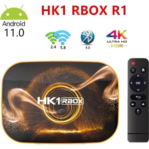 New HK1 RBOX R1 TV Box Smart Android 10.0 Box 4GB 32G/64G128G Dual WiFi BT4.0 4K HD Rockchip RK3318 4K HDR Media Set Top Box