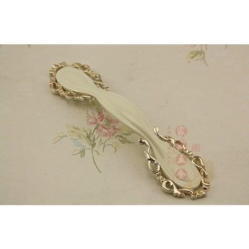 High-grade ivory white furniture cabinet handle and drawer pulls (C.C.:96mm,Length:175mm)