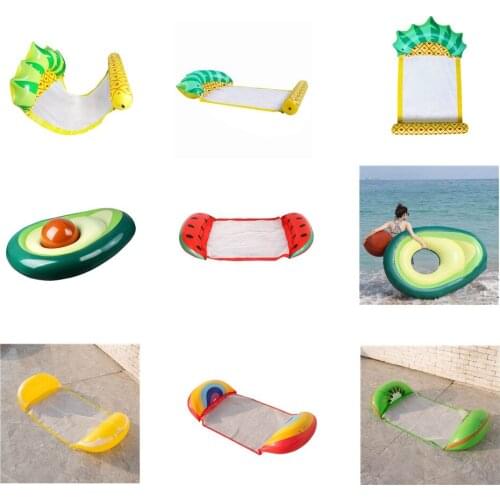 Adults Summer Water Hammock Foldable Inflatable Chair Swimming Pool Air Mattresses Bed Water Sport Beach Party Sleeping Lounger