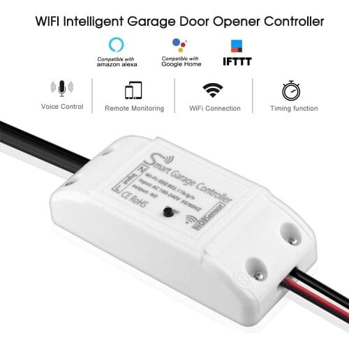 WIFI Intelligent Switch Garage Door Opener Controller Lift Mobile Phone APP Remote Control Timer Switch with Amazon Alexa Voice