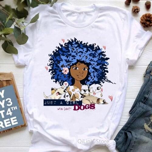 Women Summer Fashion T shirt Funny Who Loves Dogs Print T-Shirt Lady Just a Girl Graphic Short Sleeve Casual Top Female Cute