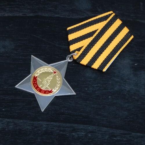 Top Quality 1PC Soviet Union USSR CCCP Badges Russia Red Star Meritorious Service Bravery Honor Medals Souvenir Gifts