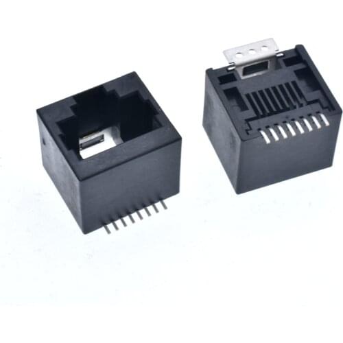 20PCS RJ45 SMD network socket 8P8C 180 degree vertical network port Connector
