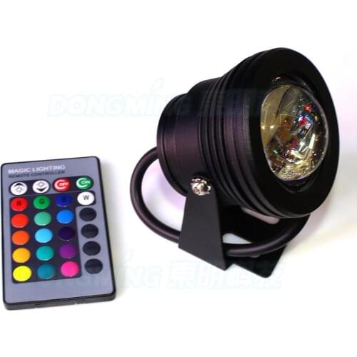 24key remote controller Black cover rgb pool lights IP68 10W underwater lights rgb Convex lens floating led pool lights