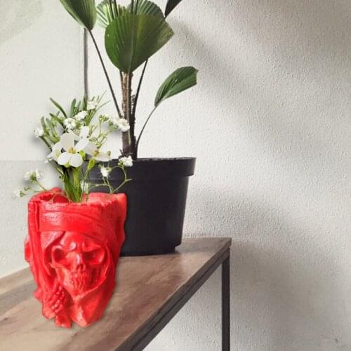 3D Skull Flowerpot Silicone Mold Epoxy Resin DIY Decoration Making Soap Melt Resin Polymer Clay Home Decoration Dropship