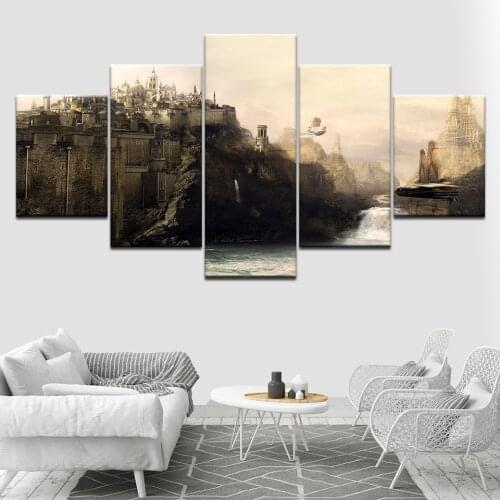 Ancient architecture 5 Piece HD Wallpapers Art Canvas Print modern Poster Modular art painting for living room Home Decor