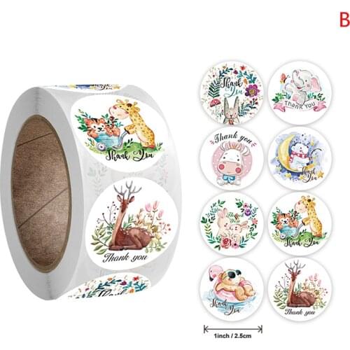 500 pcs / roll Teacher Education Reward Stickers Cute Cat and Dog Stickers Stationery Stickers