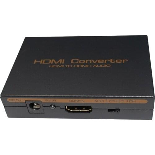 1080P HDMI Audio Extractor HDMI To HDMI /Optical Toslink(SPDIF) /RCA(L/R) Stereo Analog Outputs Video Audio Splitter Converter