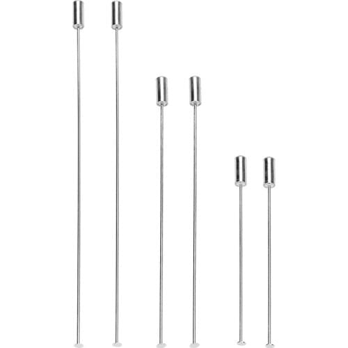 10pcs/lot 9cm 12.1cm Length Brooch Pin Safety Pins With Stopper Ends Copper Rhodium Color for Diy Brooch Pins Base Jewelry