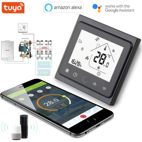 TUYA wifi Thermostat,Programmable Temperature-Regulator Hand-Control for electric thermal actuator valve head thermostat