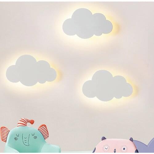 Kids room bracket light cloud lamp modern led Wall Lamp Lights White Pink LED Nordic living room bedroom bedside lamp CL70505