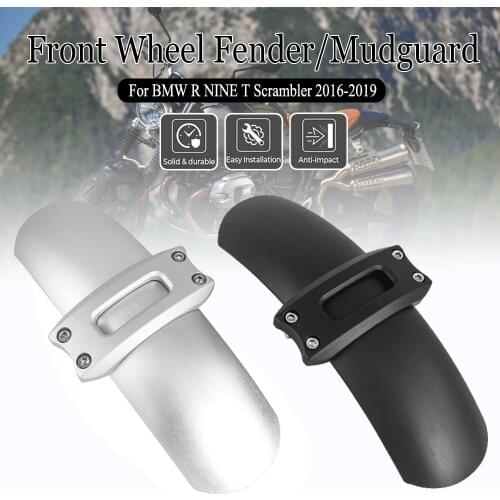 For BMW R9T R Nine T RNINET Scrambler Motorcycle CNC Front Wheel Fender Mudguard With Fork Stabilizer Kit 2016 2017 2018 2019