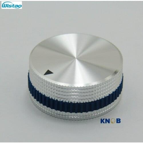 IWISTAO Solid Potentiometer Knob Whole Aluminum for HIFI Mixing Switch Volume Diameter 40mm High 18mm Silver DIY Free Shipping