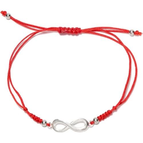 Classic Infinite symbol Red Rope Bracelets for Women Adjustable Trendy Hand Jewelry Gift DropShipping