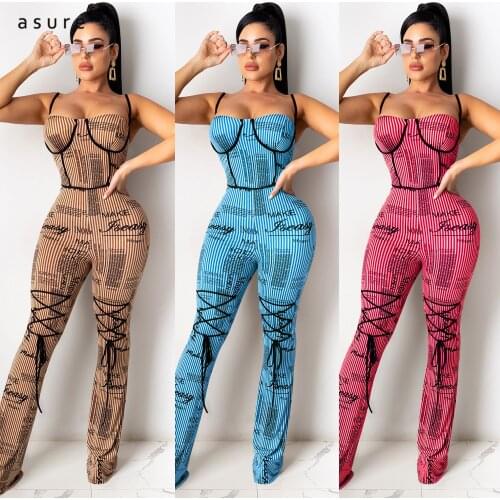 Jumpsuit Women Pants Body Black Overalls Sexy Femme Baddie Clothes One Piece Club Outfits Tracksuit Elegant Catsuit C3893