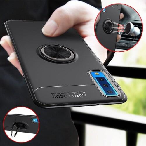 360 Rotating metal Magnetic Silicone Case For Samsung Galaxy A7 2018 A750 A8S G530 J2 Prime S8 Plus S7Edge Magnet Holder Coque