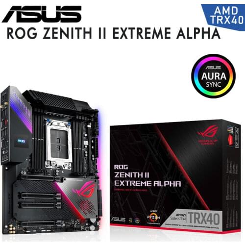 Motherboard ASUS ROG ZENITH II EXTREME ALPHA New Socket sTRX4 ddr4 256GB PCI-E4.0 x16 M.2 AMD TRX40 For Desktop E-ATX Mainboard