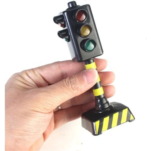 Mini Traffic Signs Road Light Block with Sound LED Children Safety Kids Educational Toys Perfect Gifts