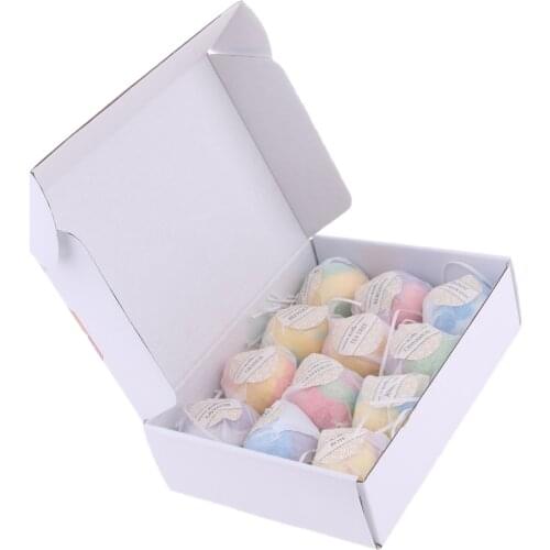 12pcs/Box Scented Bubble Bath Salt Essential Oils Bath Balls Set Kit for Women Men Children