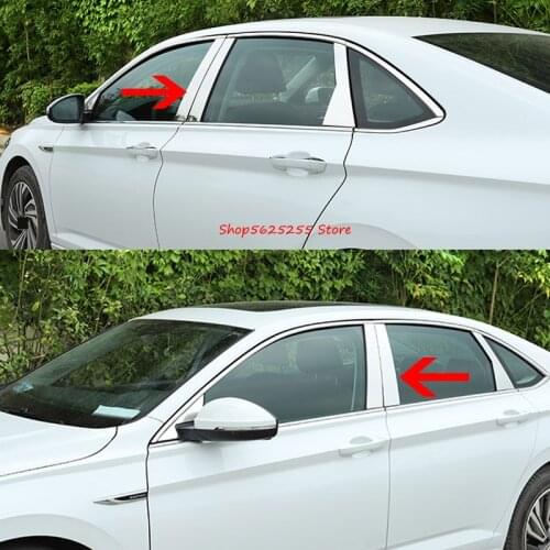 Car Center Pillar Sticker For Volkswagen Jetta MK6 Accessories Stainless Steel B Pillar Sticker Exterior Decoration 2012-2018