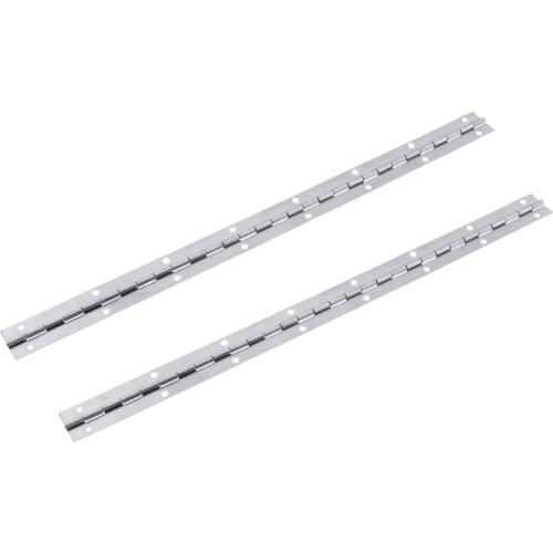 2pcs Marine Grade Stainless Steel Continuous Hinge with Hole, Polished Finish