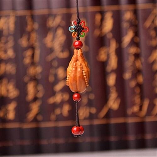 Olive-core Lucky Turtle Wealthy World Su Gong Keychain Pendant Guanyin Bergamot Pendant Single Seed Phone Chain Single Core