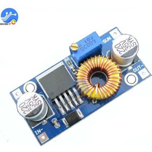 5A DC-DC Step-Down Buck XL4005 Adjustable Power Supply Module DC Step Down Voltage Regulator Board LED Driver 5-32V to 0.8-24V
